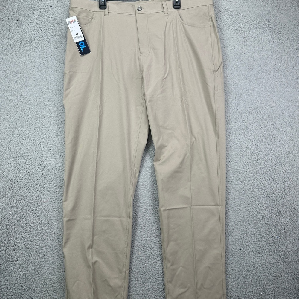 32 Degrees Cool Heat Jeans Straight Men 42 Dusty Khaki Performance Stretch NEW